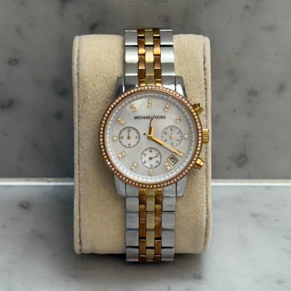 Michael Kors Ritz Tri-Tone Watch (MK5650)